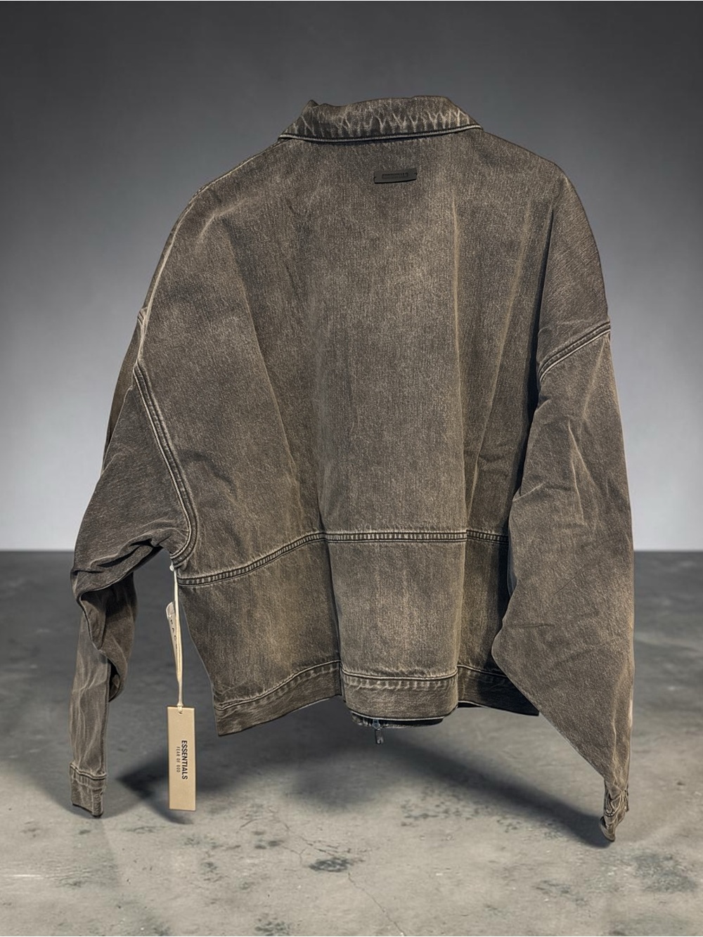 ESSENTIALS Fear of God Vintage Black  Denim Jacket XL - Picture 2 of 5